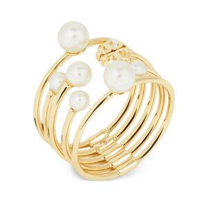 💍 Tory Burch Kira Pearl Ring – Size 7